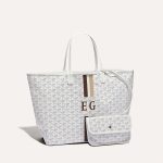 Goyard Saint Louis PM Bag Stripes and Lnitials